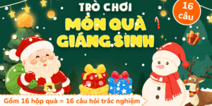 Trò chơi Món quà Giáng sinh PowerPoint (bản 16 câu hỏi)