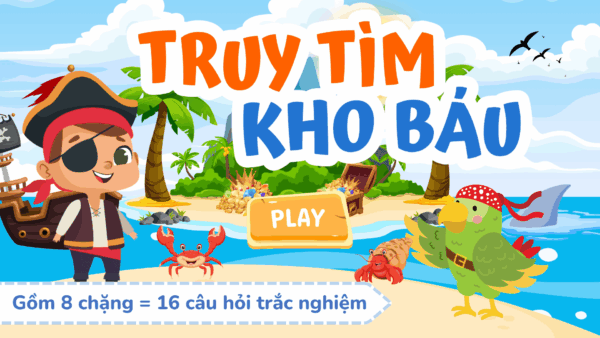 Trò chơi Truy tìm kho báu PowerPoint (bản 16 câu hỏi)