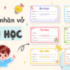 Bộ 14 nhãn vở cute Canva + Quà tặng kèm