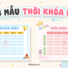 Bộ 8 mẫu Thời khoá biểu Canva + Quà tặng kèm