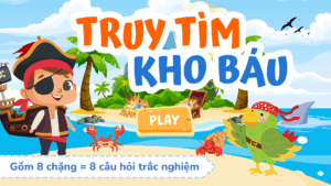 Trò chơi Truy tìm kho báu PowerPoint (bản 8 câu hỏi)