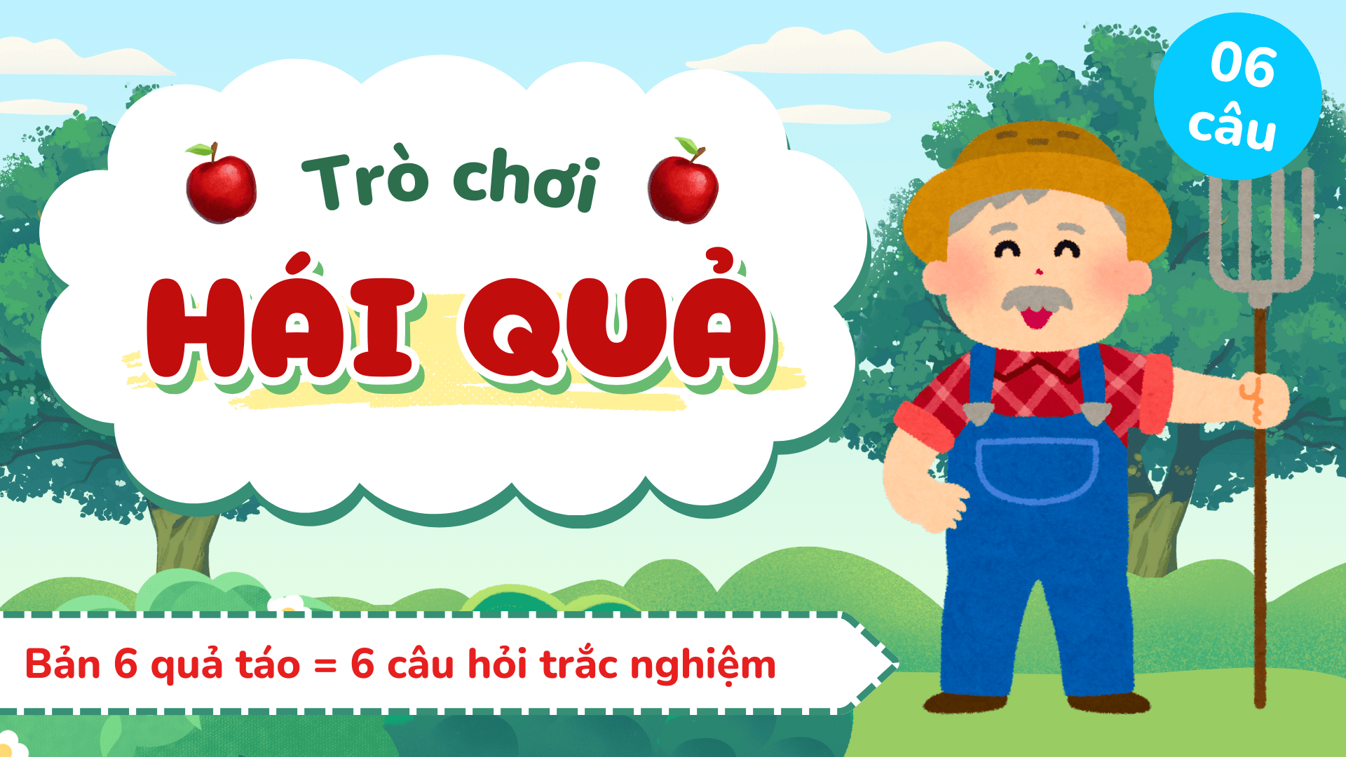 Trò chơi Hái quả PowerPoint (bản 6 quả)