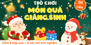Trò chơi Món quà Giáng sinh PowerPoint (bản 06 câu hỏi)