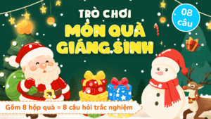 Trò chơi Món quà Giáng sinh PowerPoint (bản 08 câu hỏi)