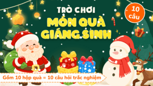 Trò chơi Món quà Giáng sinh PowerPoint (bản 10 câu hỏi)