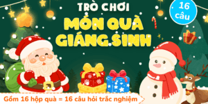 Trò chơi Món quà Giáng sinh PowerPoint (bản 16 câu hỏi)