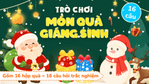 Trò chơi Món quà Giáng sinh PowerPoint (bản 16 câu hỏi)