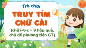 Trò chơi Truy tìm chữ cái PowerPoint (chữ i-t-c in thường-in hoa-viết thường, 9 hộp quà)