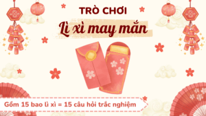 Trò chơi Lì xì may mắn PowerPoint (bản 15 câu hỏi)