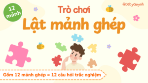 Trò chơi Lật mảnh ghép PowerPoint (bản 12 câu hỏi)