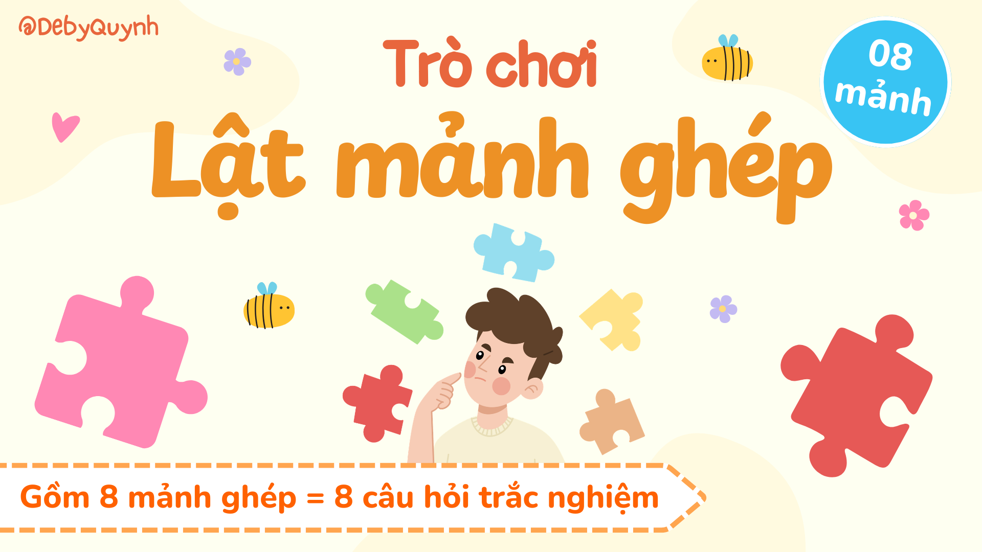 Trò chơi Lật mảnh ghép PowerPoint (bản 08 câu hỏi)