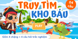 Trò chơi Truy tìm kho báu PowerPoint (bản 4 câu hỏi)