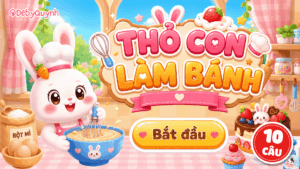 Game Thỏ con làm bánh PowerPoint (Bản 10 câu hỏi)